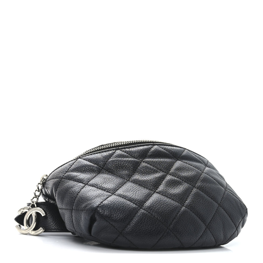 Chanel Grained Calfskin Quilted Waist Belt Bag Black Image 4