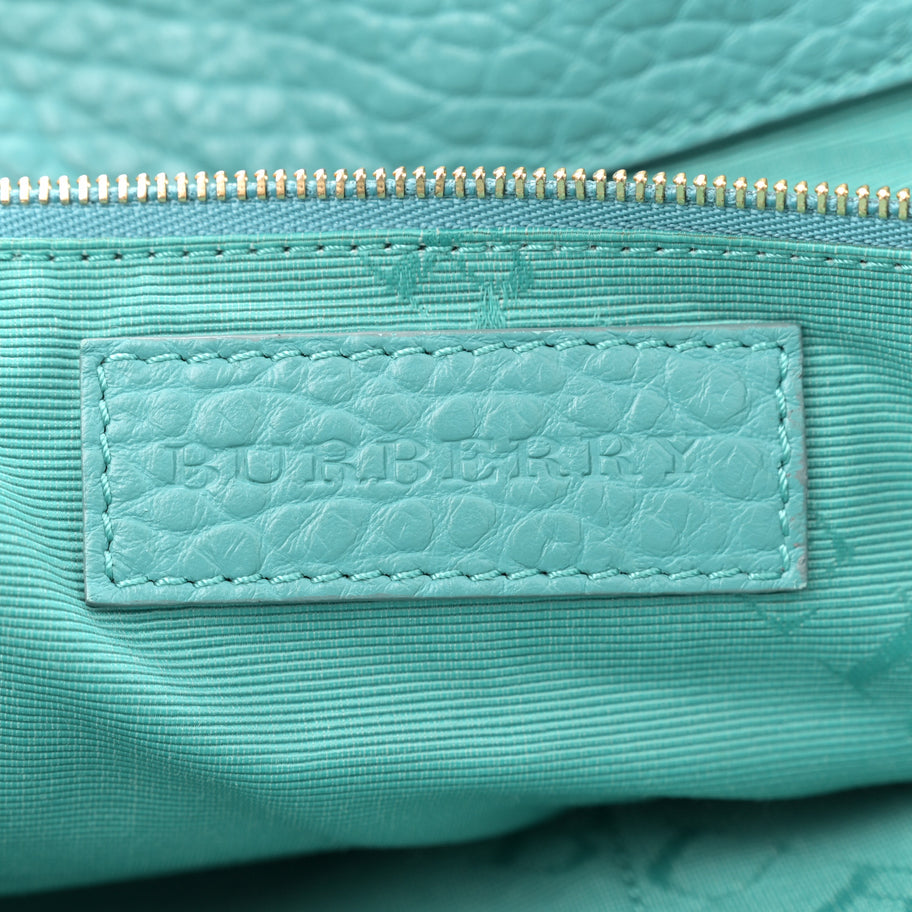 Burberry Heritage Grain Check Embossed Medium Dewsbury Tote Turquoise Image 6