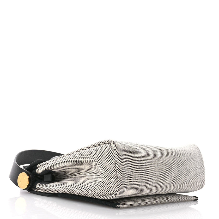 Hermes Military Toile Vache Hunter Herbag Zip Retourne 20 Ecru Black Image 4