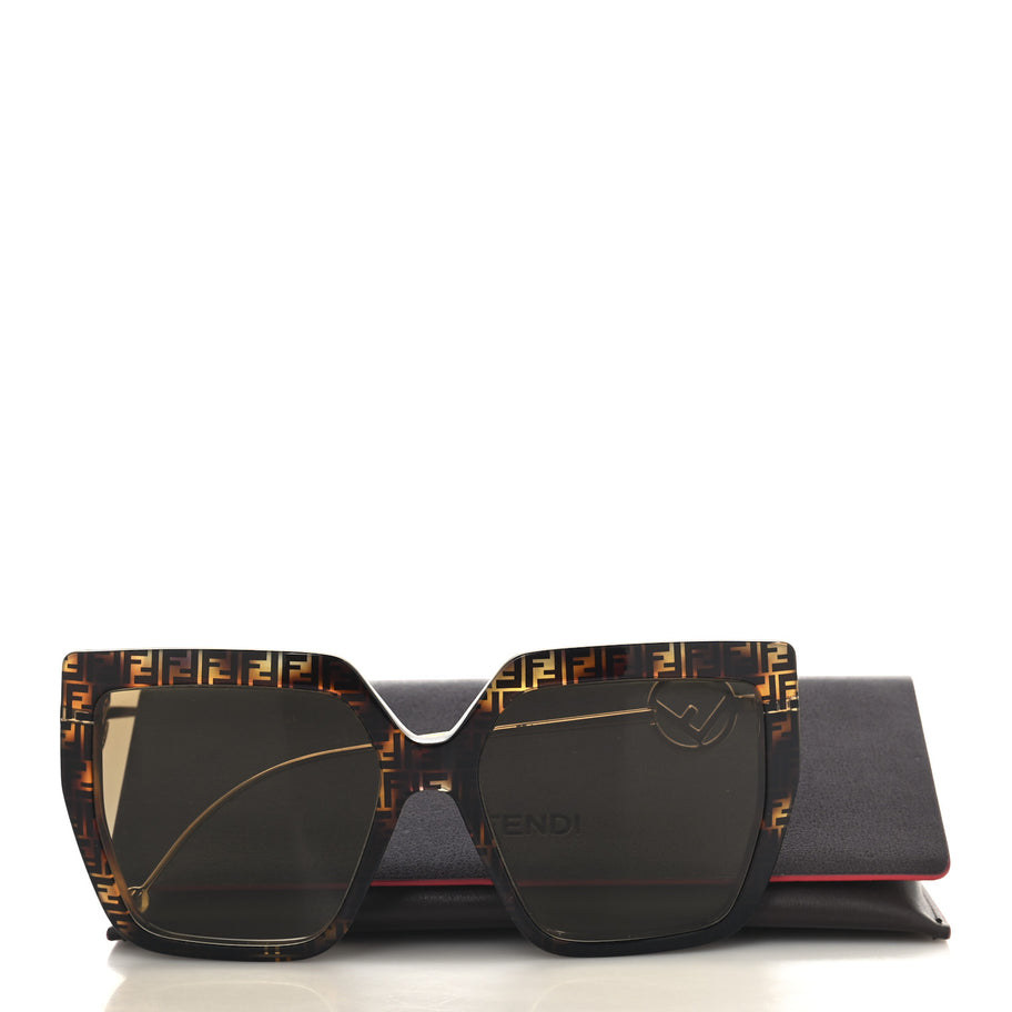 Fendi Acetate Metal F is FF Butterfly Sunglasses FF 0410/S Havana Image 7