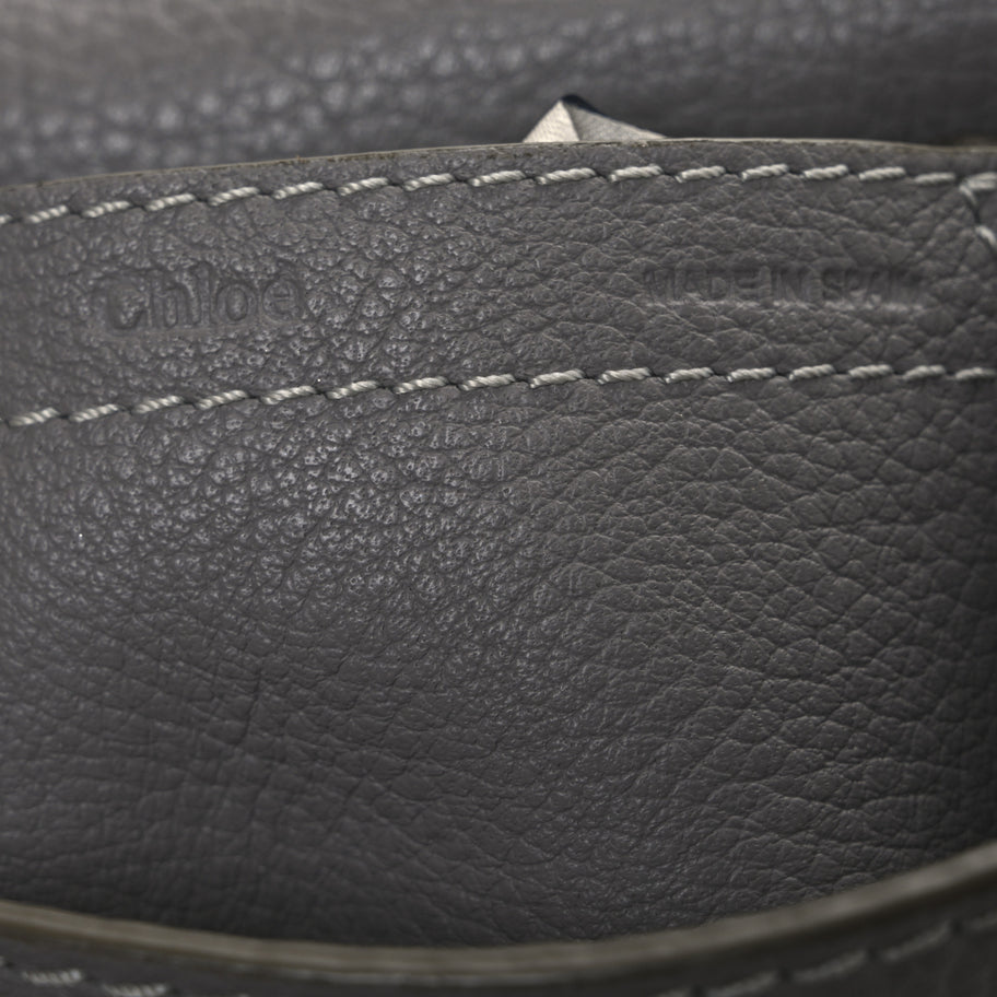 Chloe Calfskin Mini Marcie Round Crossbody Bag Cashmere Grey Image 6