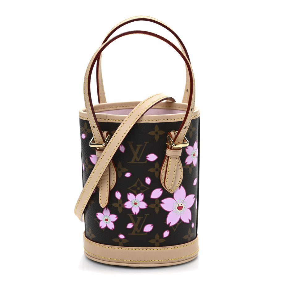 Louis Vuitton LV X TM Monogram Cherry Blossom Nano Bucket Sakura Brown Image 1
