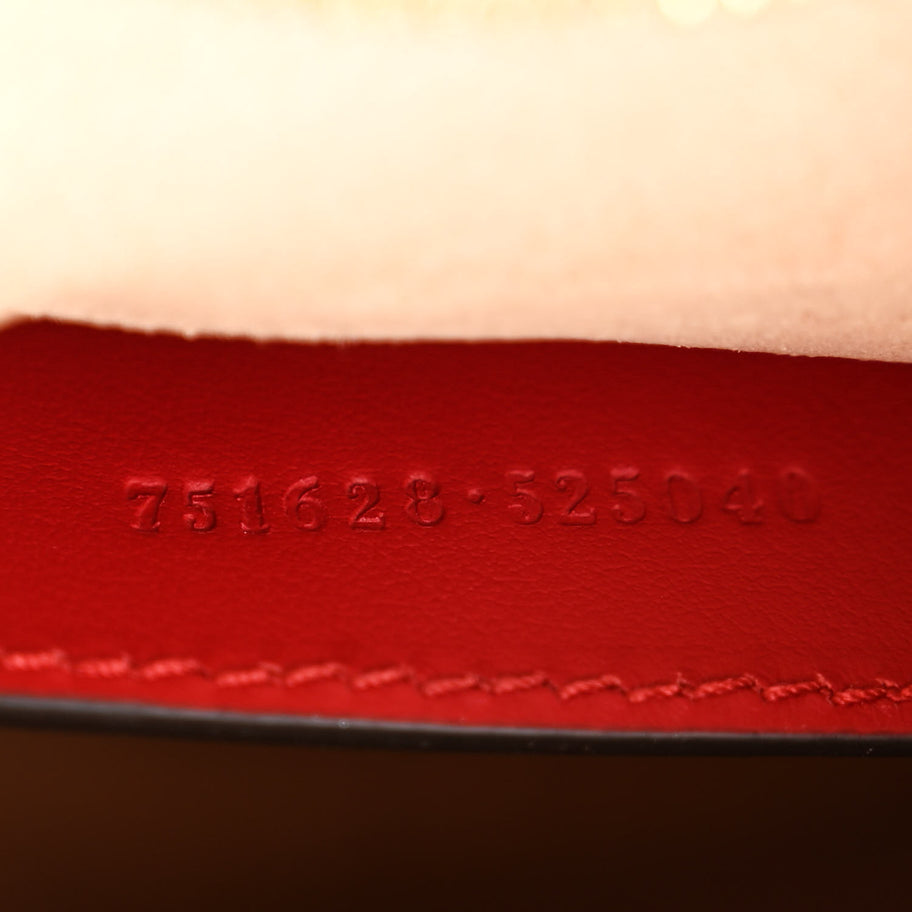 Gucci Calfskin Matelasse Diagonal Mini InterLocking G Heart Shoulder Bag Hibiscus Red Image 7