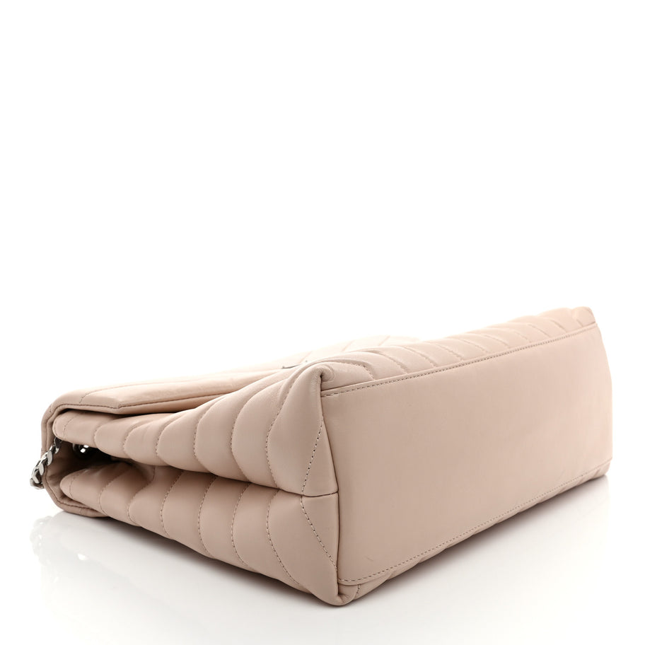 Saint Laurent Calfskin Y Quilted Monogram Medium Loulou Chain Satchel Rose Antic Image 4