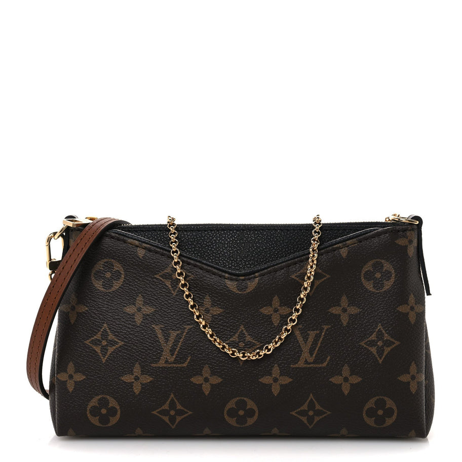 Louis Vuitton Monogram Pallas Clutch Black Image 1
