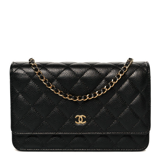 Chanel Caviar Quilted Wallet On Chain WOC Black Image 1