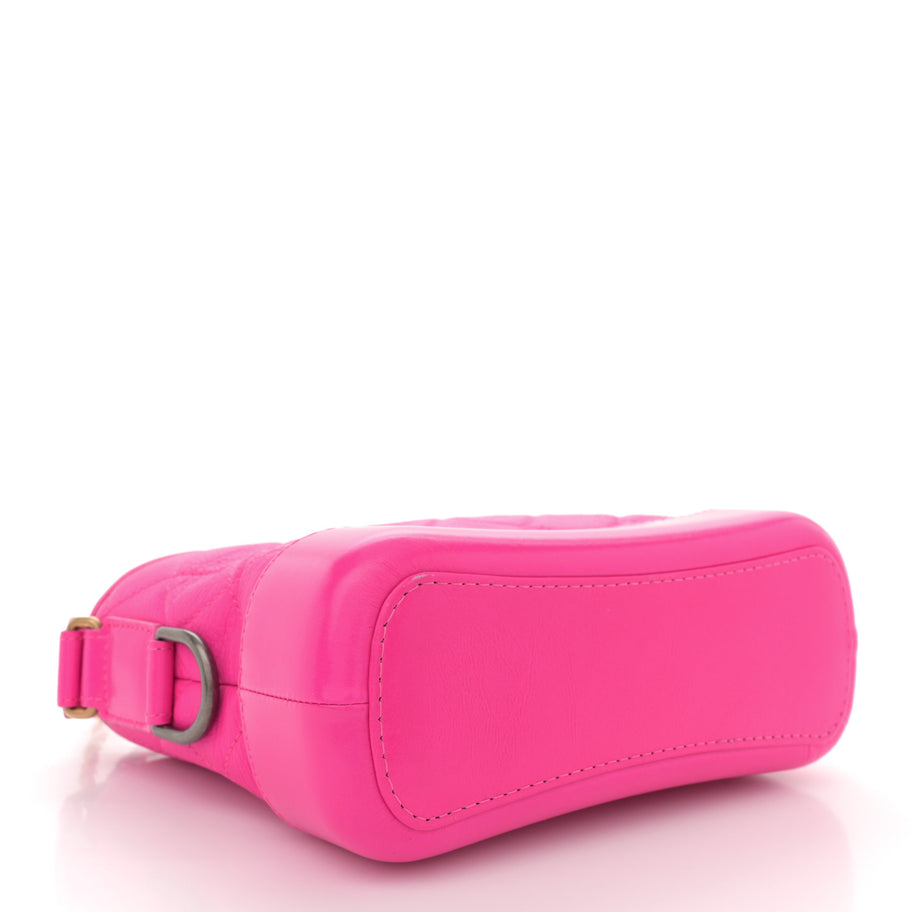 Chanel Goatskin Quilted Small Gabrielle Hobo Pink Image 4