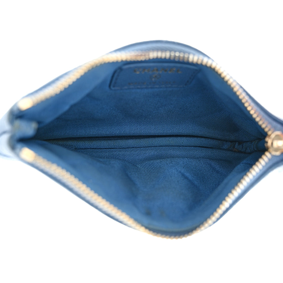 Chanel Caviar Quilted Small Pouch Blue Image 5
