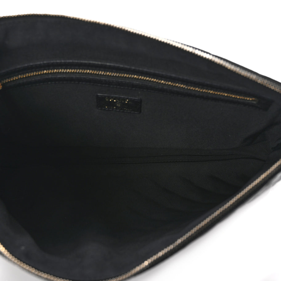 Chanel Caviar Quilted Large Cosmetic Case Black Image 5