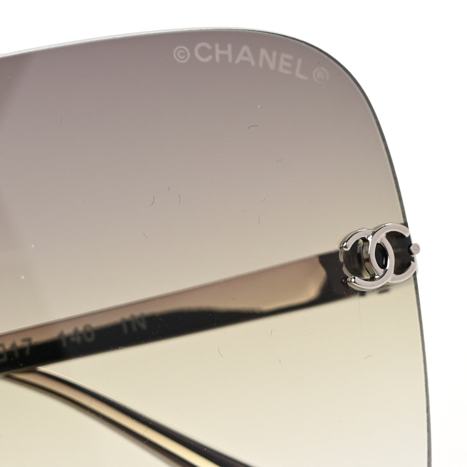 Chanel Titanium Rimless Square Sunglasses 4287-T Silver Image 7