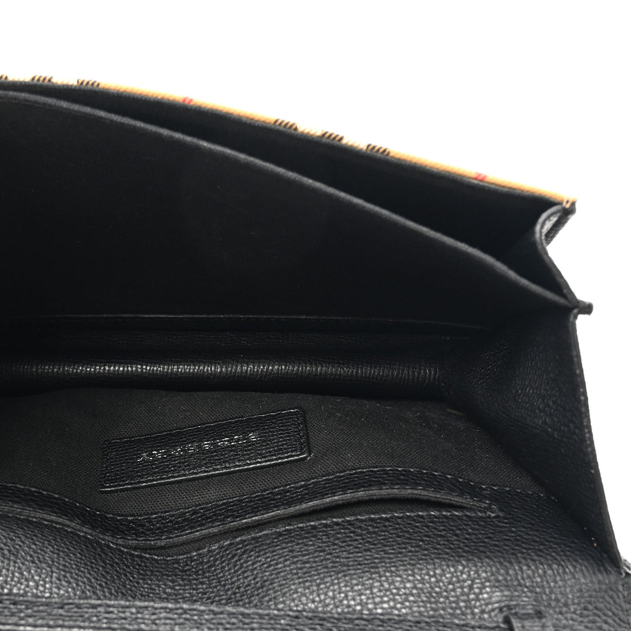 Burberry Derby Calfskin Vintage Check Small Macken Crossbody Bag Black Image 5