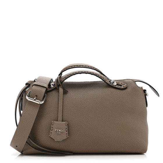  Fendi Cuoio Romano Selleria Medium By The Way Boston Bag Grey