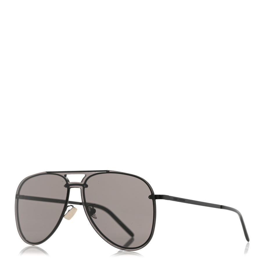 Saint Laurent Metal Aviator Classic 11 Slim Sunglasses Black Image 1