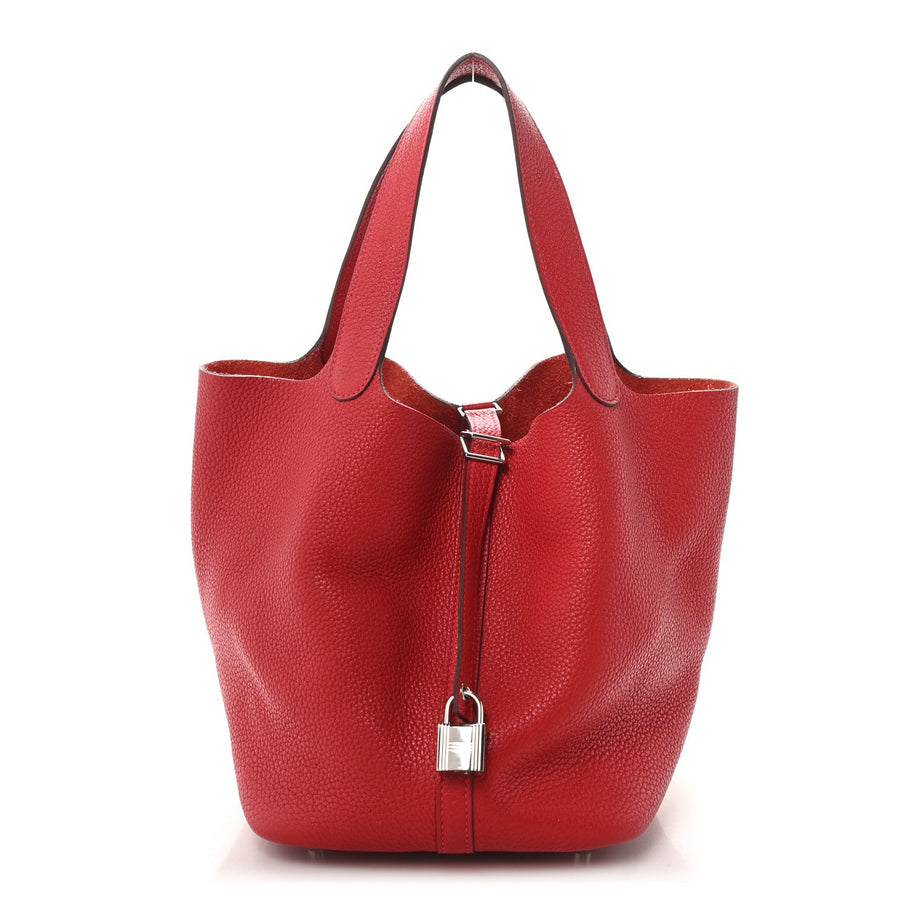 Hermes Taurillon Clemence Picotin Lock 22 MM Rouge Vif Image 1