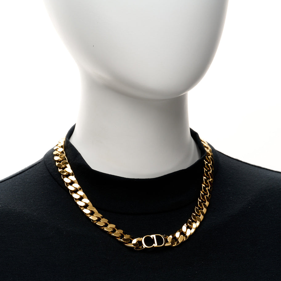 Christian Dior Metal Danseuse Etoile Chain Choker Necklace Gold Image 2