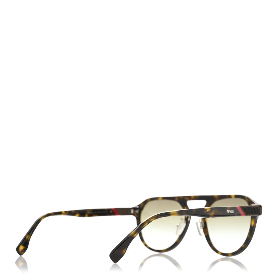 Fendi Acetate Aviator Diagonal Sunglasses FE40003U Havana Image 4