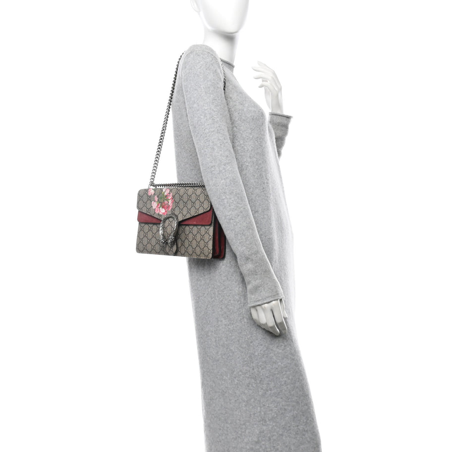 Gucci GG Supreme Monogram Blooms Small Dionysus Shoulder Bag Beige Multicolor Dry Rose Image 2