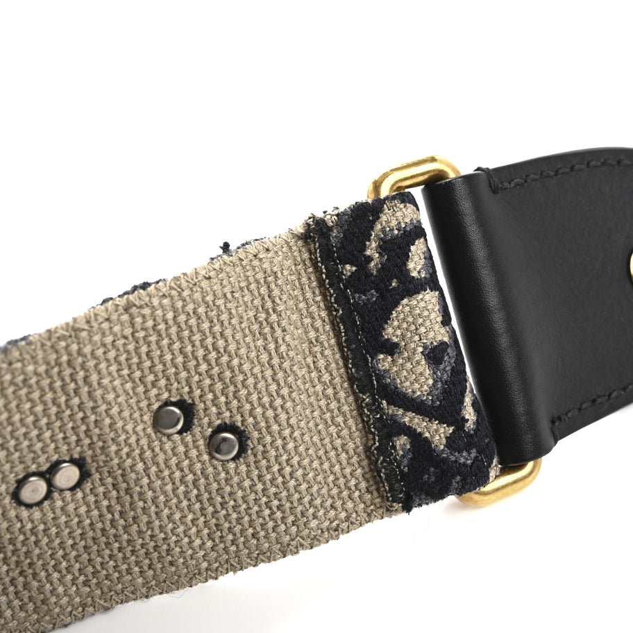 Christian Dior Oblique Studded Shoulder Strap Blue Image 6