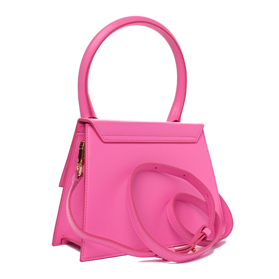 Jacquemus Smooth Calfskin Le Grand Chiquito Neon Pink Image 3