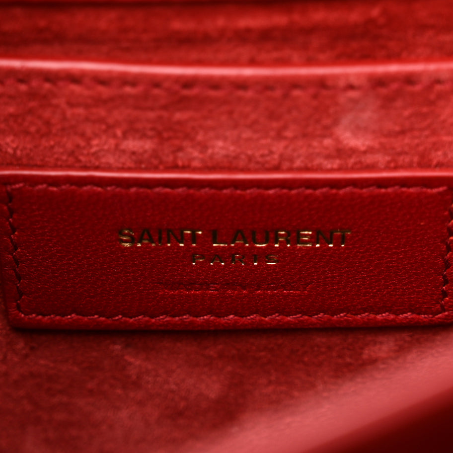 Saint Laurent Calfskin Medium Monogram Sunset Rouge Eros Image 6