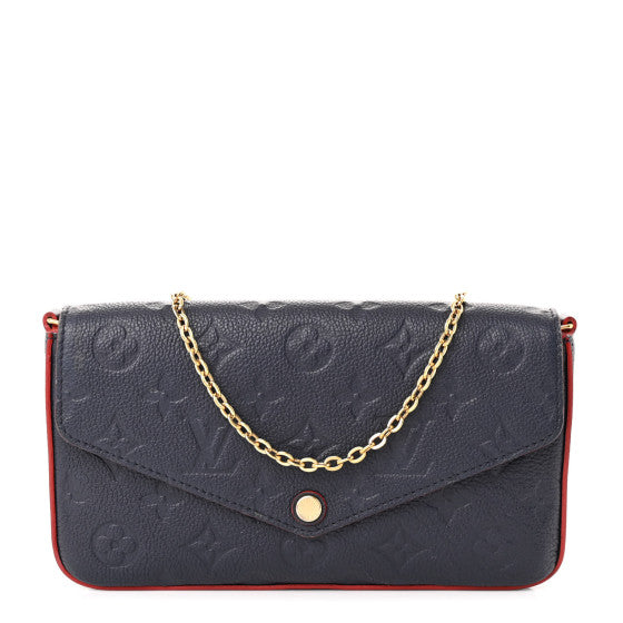 Louis Vuitton Empreinte Pochette Felicie Chain Wallet Marine Rouge Image 1