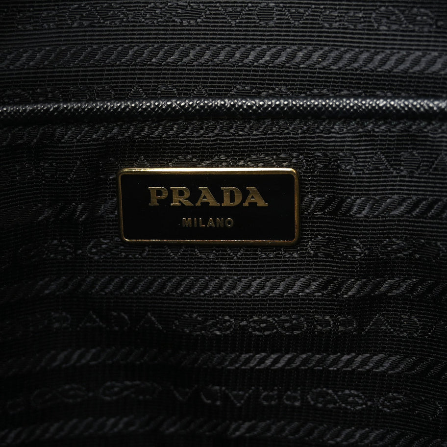 Prada Saffiano Lux Large Galleria Double Zip Tote Black Image 6