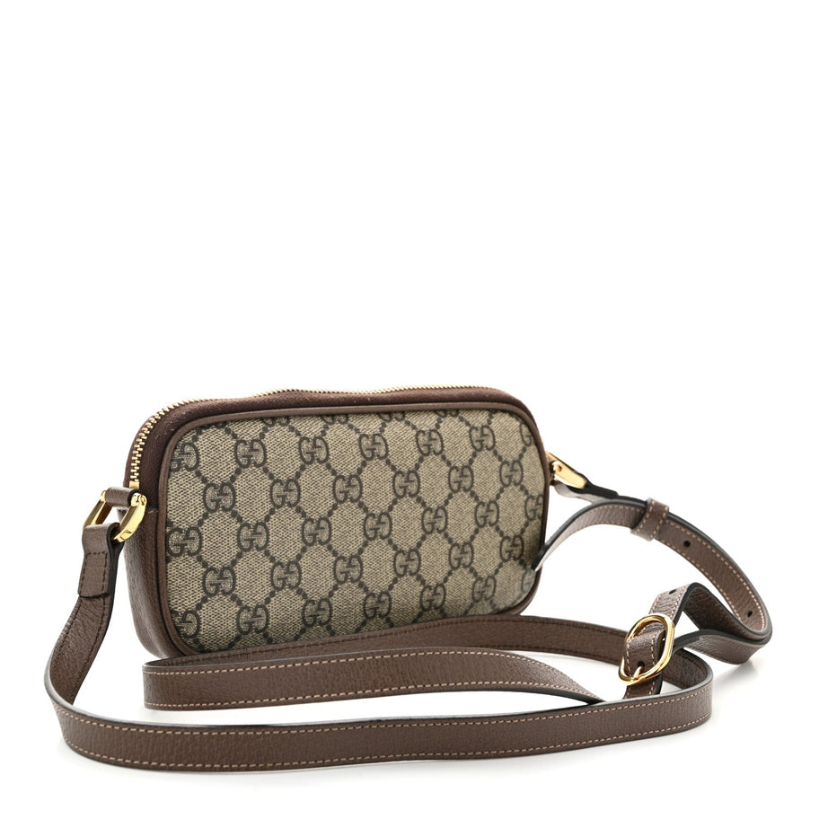 Gucci GG Supreme Monogram Web Mini Ophidia GG Bag Brown Image 3