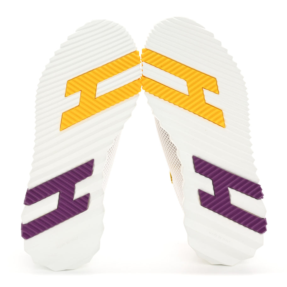 Hermes Air Mesh Suede Goatskin Bouncing Sneakers 36 White Multicolor Image 6