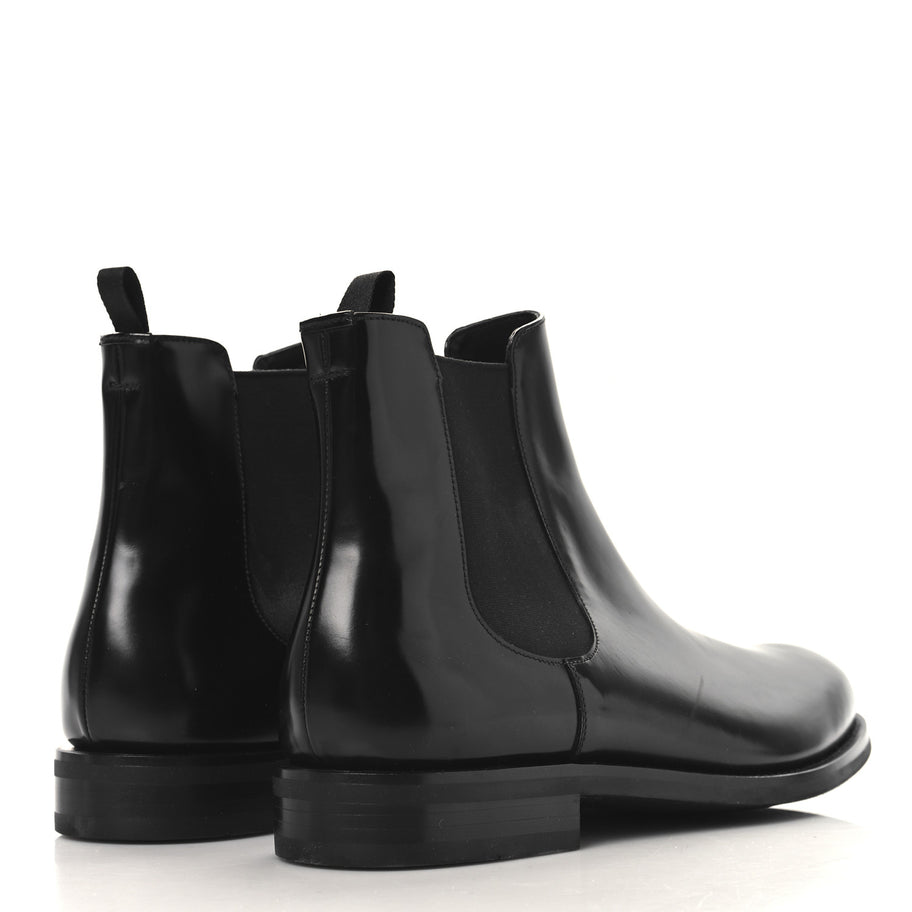 Prada Spazzolato Mens Chelsea Boots 12 Black Image 5