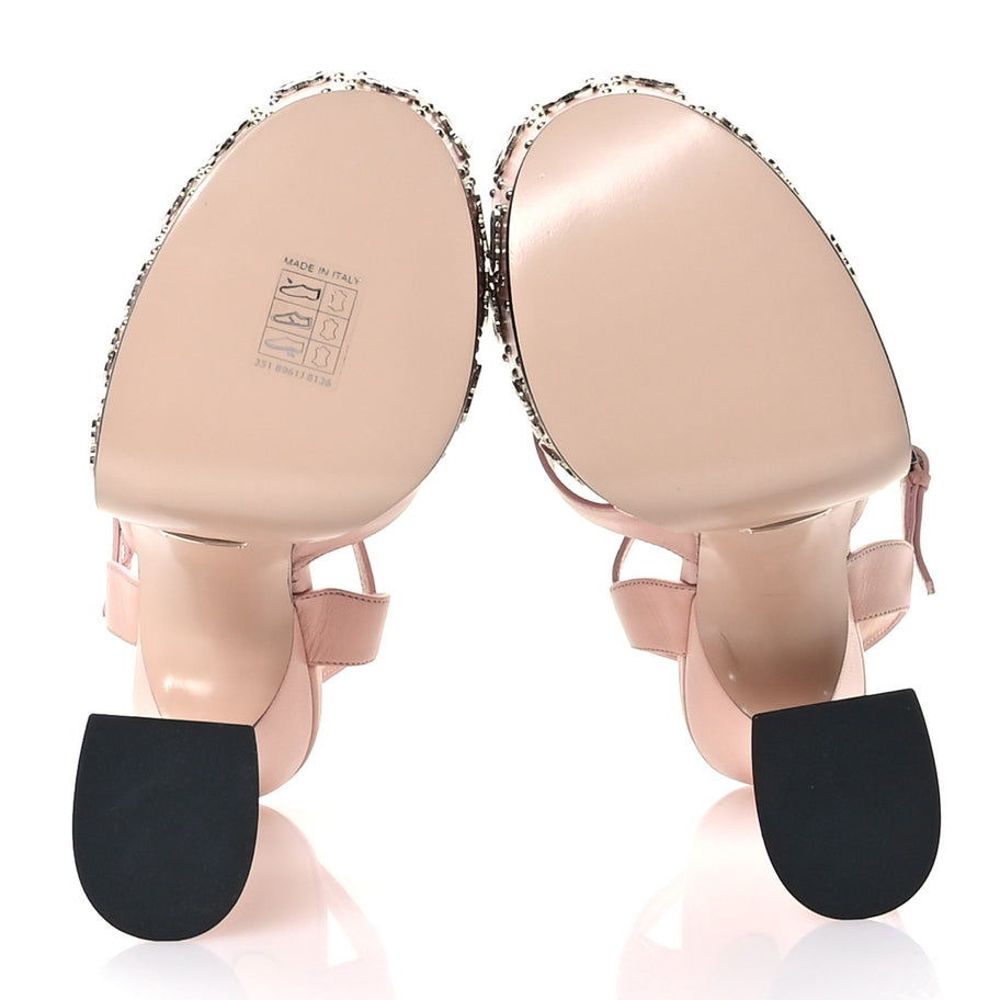 Gucci Malaga Kid Interlocking G Studs 155mm Platform Sandals 35 Perfect Pink Image 6