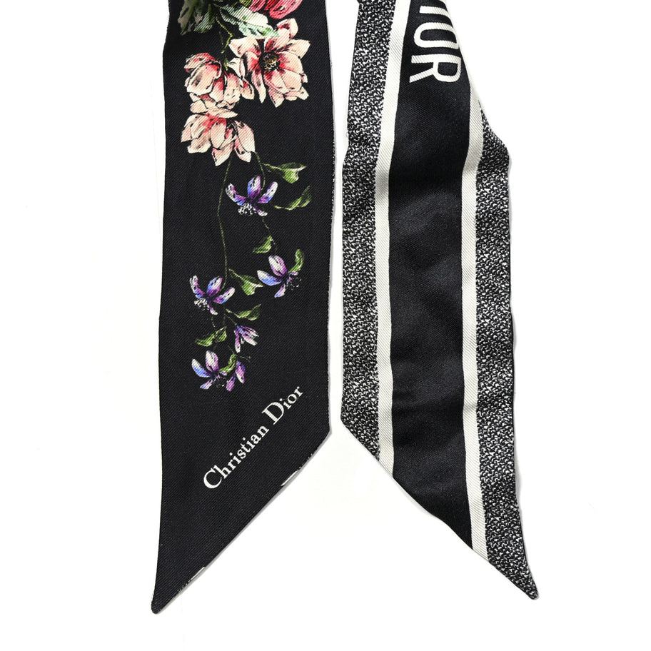 Christian Dior Silk Twill D-Floral Mitzah Scarf Blue Multicolor Image 2