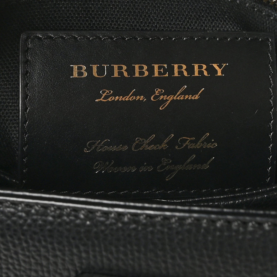 Burberry Derby Calfskin House Check Small Camberley Black Image 6