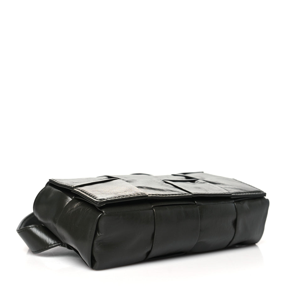 Bottega Veneta Paper Calfskin Intrecciato Cassette Belt Bag Raintree Image 4