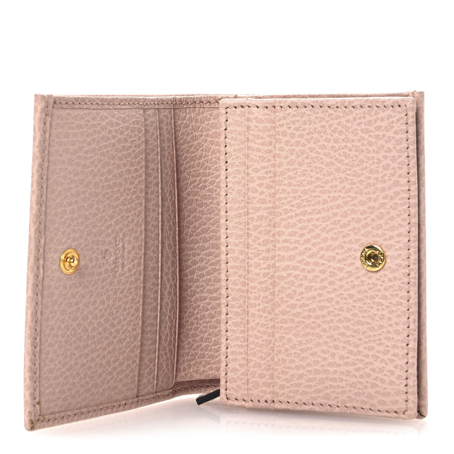 Gucci Dollar Calfskin GG Marmont Card Case Perfect Pink Image 5