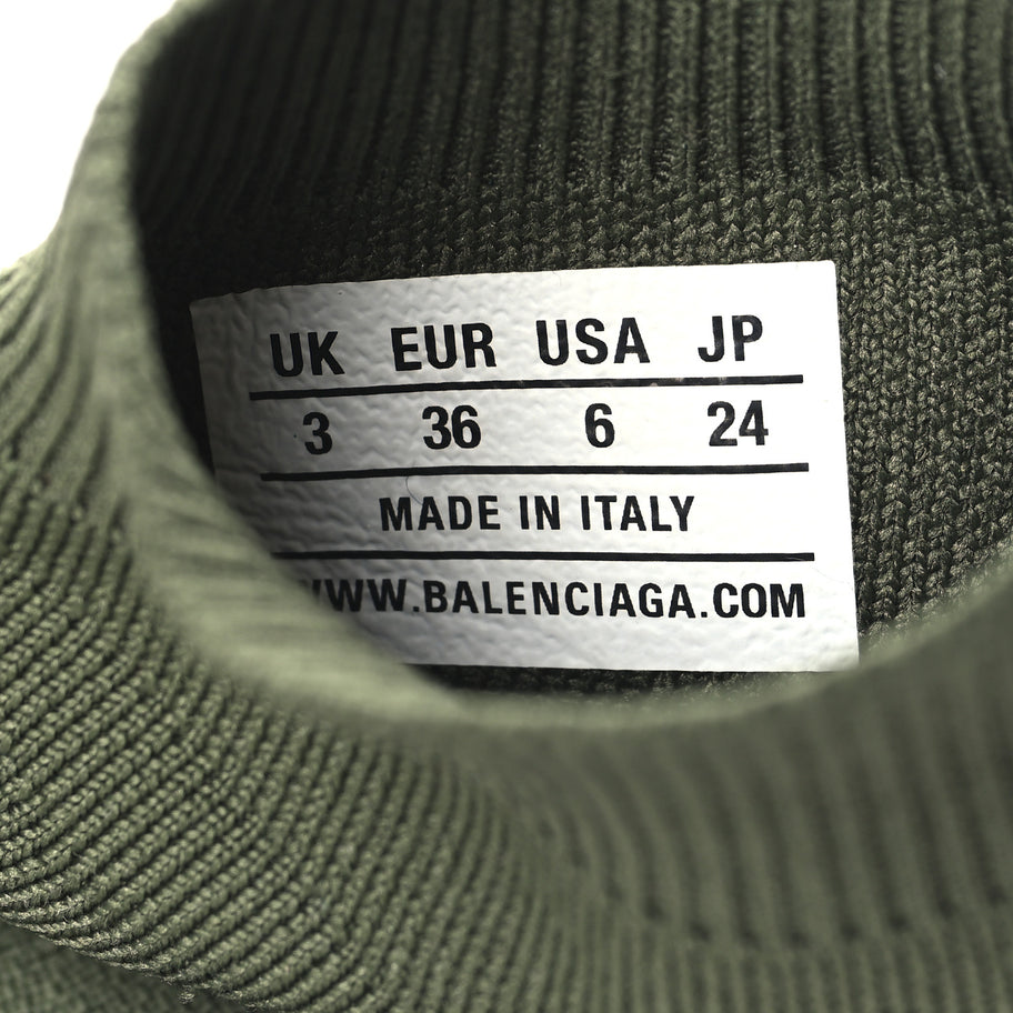 Balenciaga Technical 3D Recycled Knit Womens Speed 2.0 Sneakers 36 Green Image 7
