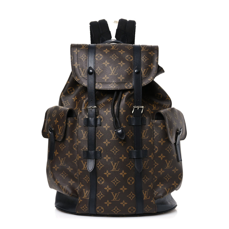  Louis Vuitton Monogram Macassar Christopher PM Backpack