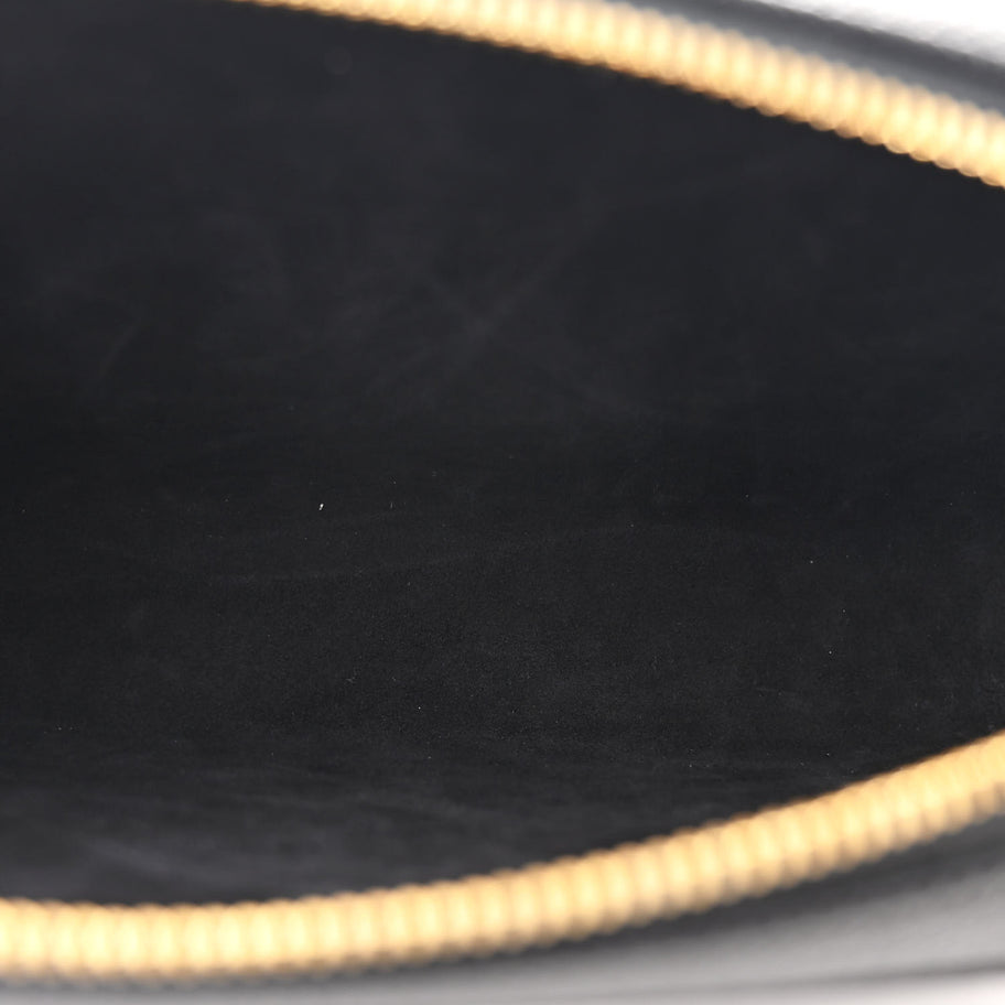 Christian Dior Grained Calfskin Caro Double Pouch Black Image 5