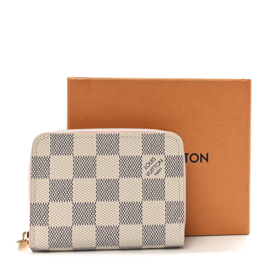 Louis Vuitton Damier Azur Zippy Coin Purse Rose Ballerine Image 7