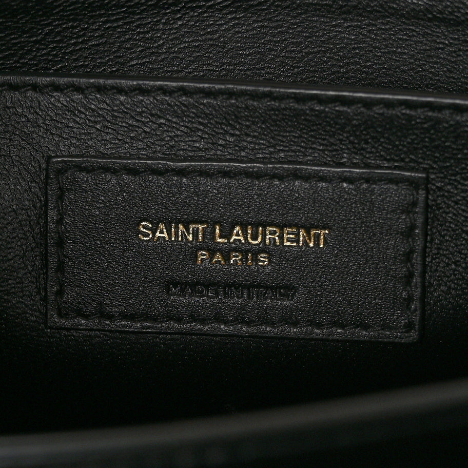 Saint Laurent Grain de Poudre Medium Classic Monogram Cassandra Top Handle Dark Beige Image 6